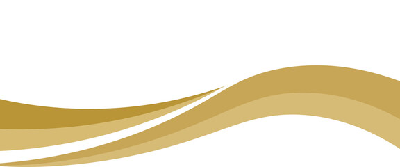 Vector gold line background curve element with white space for text and message design, overlapping layers, vector