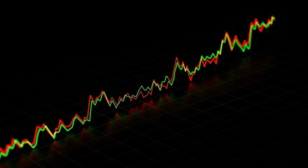Growing stock market finance graph