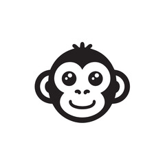 monkey head vector illustration