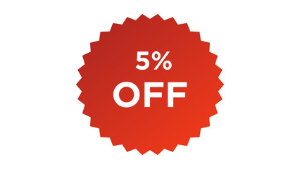 5% Off Authentic sticker design. Graphic stamp cutout