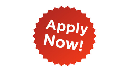 Apply Now Authentic sticker design. Graphic stamp cutout