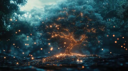 Naklejka premium Conflict resolution simulator powered by AI, visualizing decision trees, psychological responses, and ethical evaluation in adversarial situations