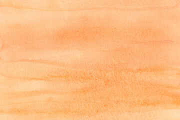 Watercolor orange background. Paper painted with watercolors.