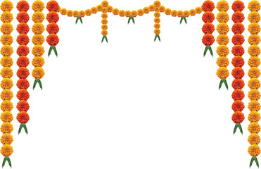 Marigold festive entrance gate invitation
