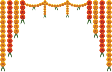 Marigold festive entrance gate invitation