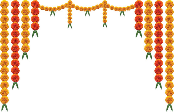 Marigold festive entrance gate invitation
