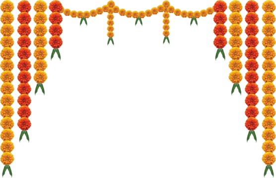 Marigold festive entrance gate invitation