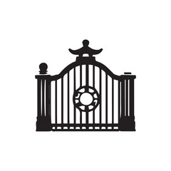 vector illustration of a gate