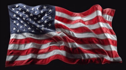 Obraz premium The American flag is waving in the wind, USA flag. Symbol of the United States of America, US