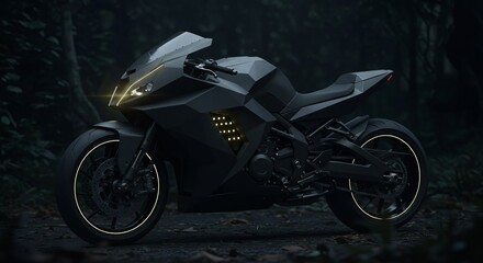 Fototapeta premium Fast motorbike on the open road