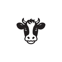 vector illustration of a cow face