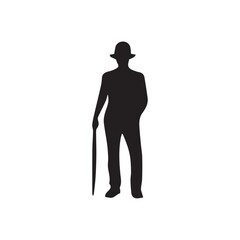 vector silhouette of a man