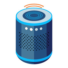 Smart Speaker vector on white background.