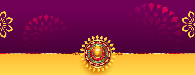 hindu cultural raksha bandhan banner with text space