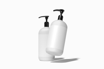 Cosmetic product bottle mockup isolated on white background