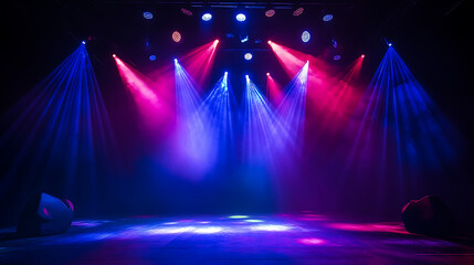 Electric stage look with neon energy lighting high resolution picture