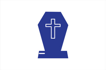 Fototapeta premium Set of grave vector icons. Gravestone or memorial icon. Vector 10 Eps.