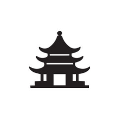 vector illustration of chinese temple