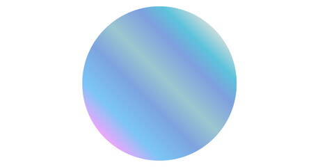 Blank round adhesive holographic foil sticker label isolated on white background