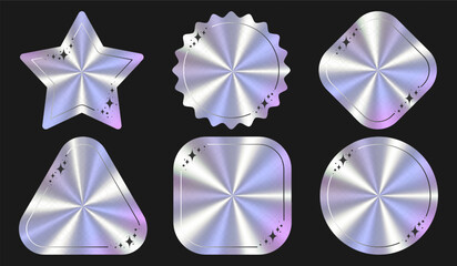 Collection of holographic label templates