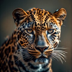 Obraz premium A leopard staring directly ahead
