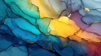 Ink, paint, abstract. Closeup of the painting. Colorful abstract painting background. Highly-textured oil paint. High quality details. Alcohol ink modern abstract painting, modern contemporary art.,