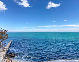 It is useful and pleasant to breathe fresh sea air in spring while walking along the sandy beach of the Odessa coast.