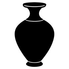 Arabic Antique Vase Silhouette Vector