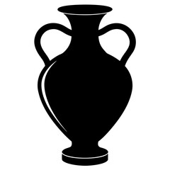 Arabic Antique Vase Silhouette Vector