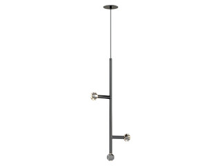 JOULLE 03-001 , Brass -Black-Silver / Clear crystal , Elegant Lighting Fixture Against black bachground 