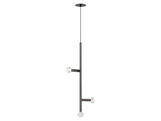 JOULLE 03-001 , Brass -Black-Silver / Clear crystal , Elegant Lighting Fixture Against white bachground 