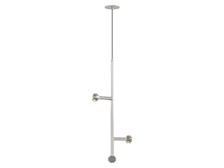 JOULLE 03-001 , Brass -Black-Silver / Clear crystal , Elegant Lighting Fixture Against black bachground 