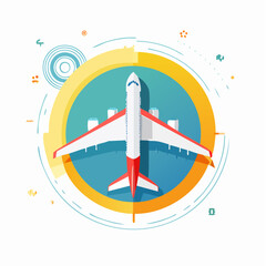 airplane abstract concept vector illustration