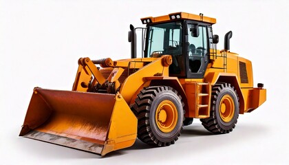Fototapeta premium Bulldozer isolated on isolated white background. .