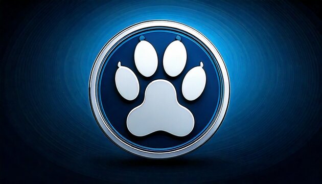 Cat or dog paw icon. Paw icon. Dog, cat paw icon. Zoo, vet logo