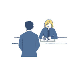  芳名帳に名前を書く弔問客の女性