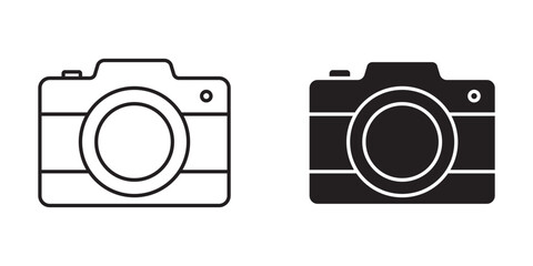Camera icon set vector on white background. Photo vector icon for graphic and web design. eps 10