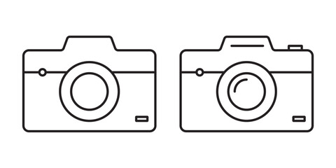 Camera icon set. photo camera in flat style symbol. A Set of Camera Icons in Various Styles. eps 10 