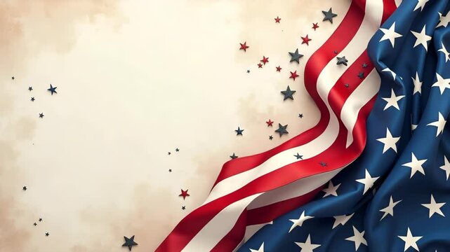 Innovative Memorial Day Graphic Design Compositions: Modern Aesthetics with Symbolic Historical Tribute in Photo Stock - Perfect for Campaigns with Left-Side Empty Space