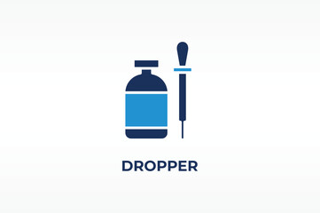 DROPPER vector, icon or logo sign isolated symbol illustration