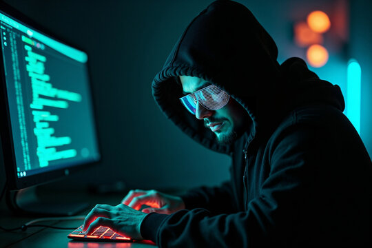 Data Breach: Hacker Reflected in Glasses