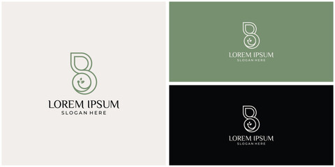 B letter logo design with luxurious and feminine style suitable for beauty products