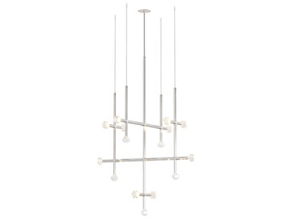 JOULLE 15-001 , Brass -Black-Silver / Clear crystal , Elegant Lighting Fixture Against white bachground 