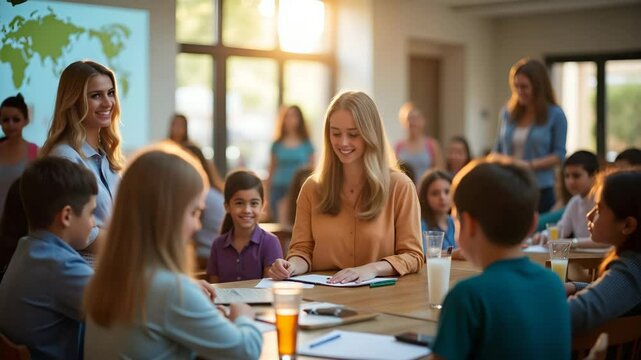 Evento especial escolar en dia del maestro donde actividades de reconocimiento celebracion y dinamismo destacan excelencia compromiso y participacion en espacios institucionales in  Photo Stock  Conce