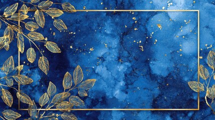 Luxury Marble Wedding invitation cards, Save The Date card design with Navy blue and gold brush decoration style- Vector , no logos, no brands