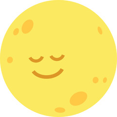 Cute full moon characters with facial expressions. Perfect for Chuseok, Korean harvest festivals, full moon celebrations, autumn events, and seasonal greeting designs.
