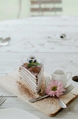 wedding cake with flowers