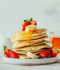 pancakes with strawberry