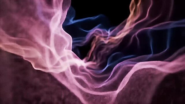 Plasma Fold Stream Abstract Quantum Flow Layers