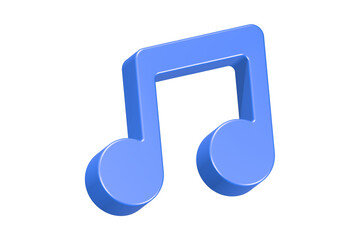 note music audio icon 3d rendering realistic